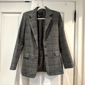 Club Monaco Wool Plaid Blazer